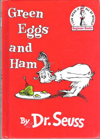 DR SEUSS : Green Eggs and Ham : Kid\'s Early Reader Book Red HC